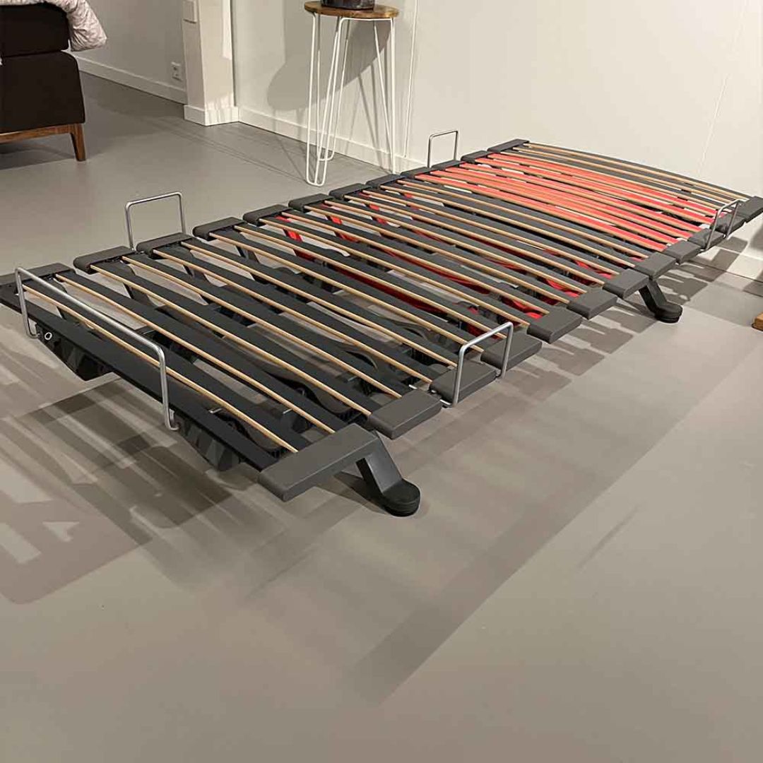 Showmodel lattenbodem Swissflex Uni 20 Bridge_05 op poten - 90 x 200 cm