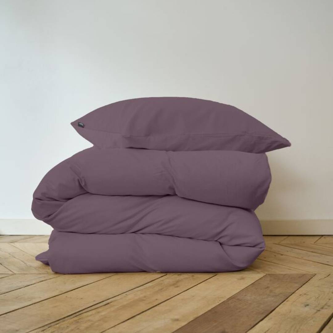 Auping Chambray Plum dekbedovertrek