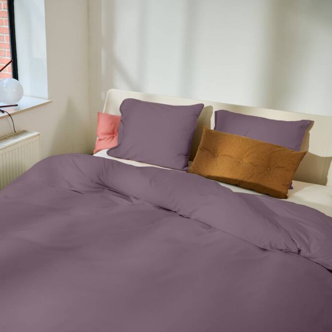 Auping Chambray Plum dekbedovertrek