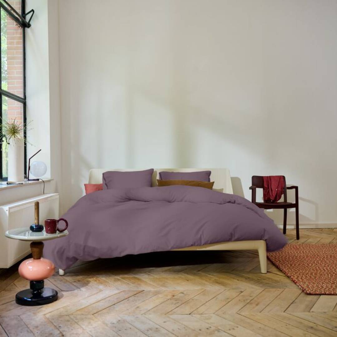 Auping Chambray Plum dekbedovertrek