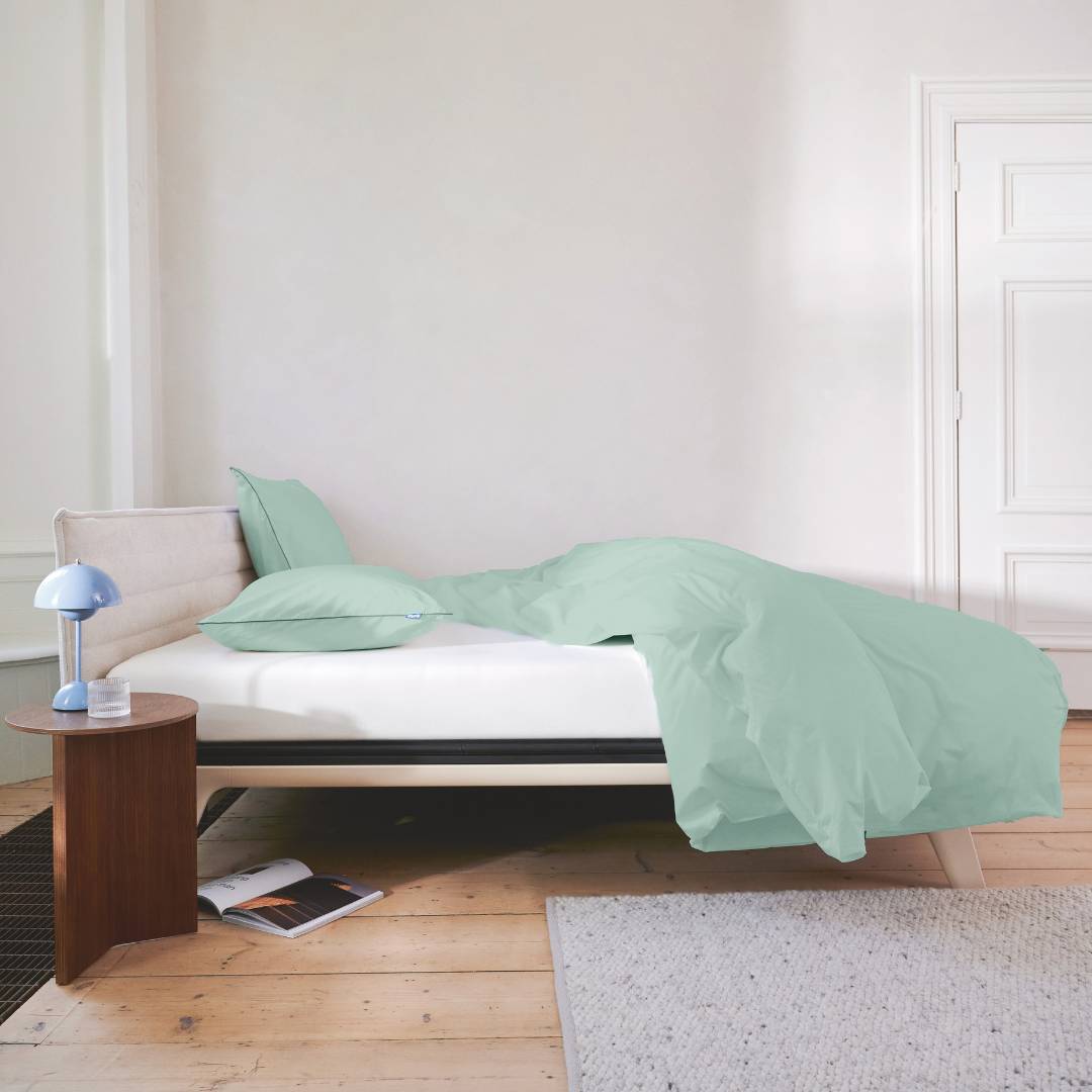 Auping Forest Green percale dekbedovertrek