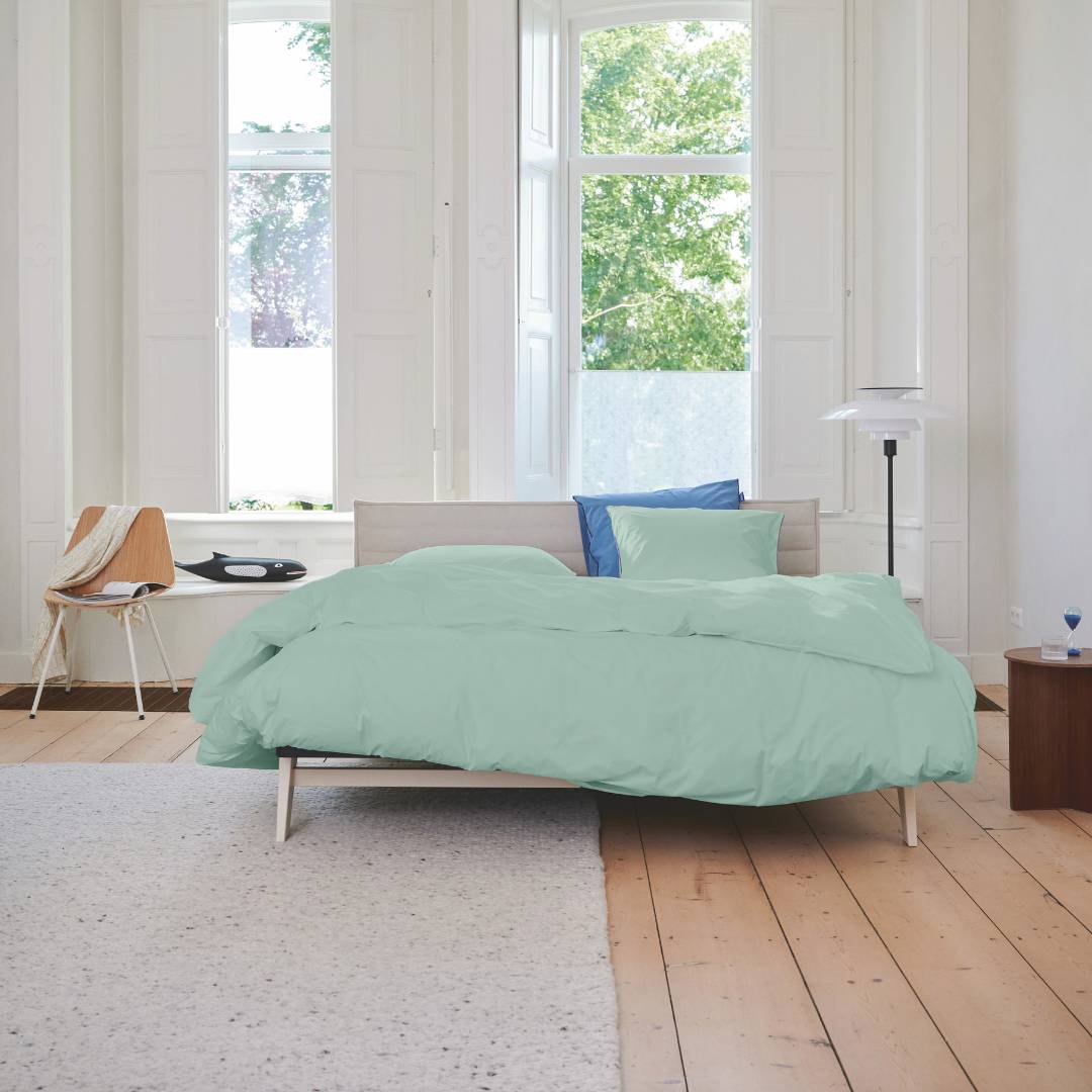 Auping Forest Green percale dekbedovertrek