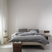 Auping Pearl Grey percale dekbedovertrek