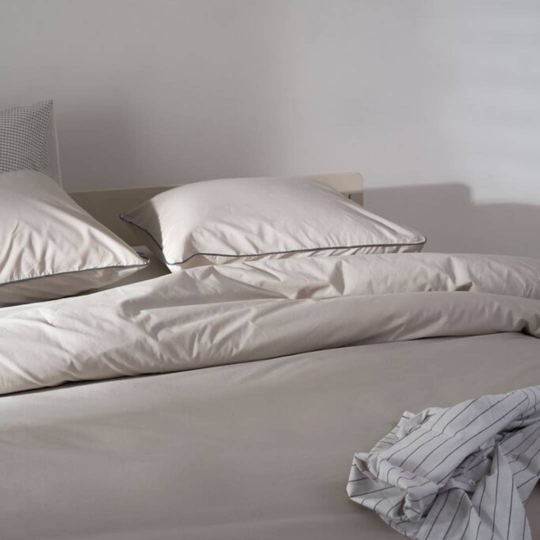 Auping Sand Beige percale dekbedovertrek