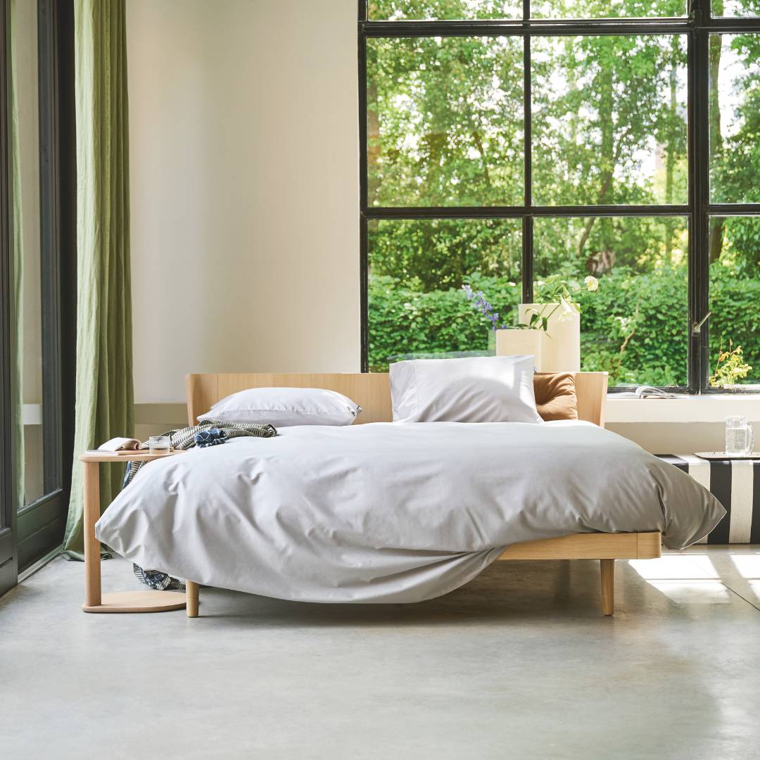 Auping Pearl Grey Satin dekbedovertrek