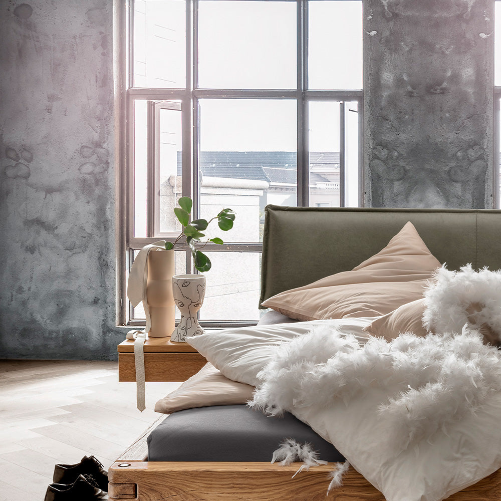 TpT Balkenbed 820 gestoffeerd hoofdbord