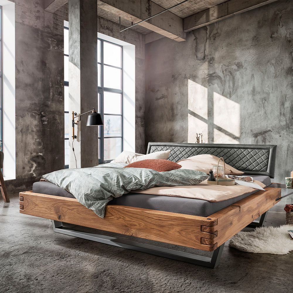 TpT Balkenbed 820 gestoffeerd hoofdbord met ruit
