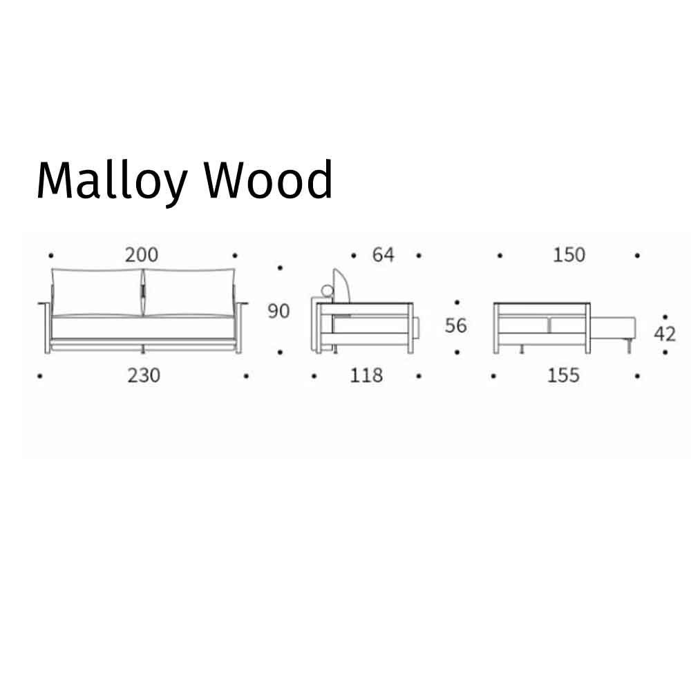 Innovation Living Slaapbank Malloy Wood