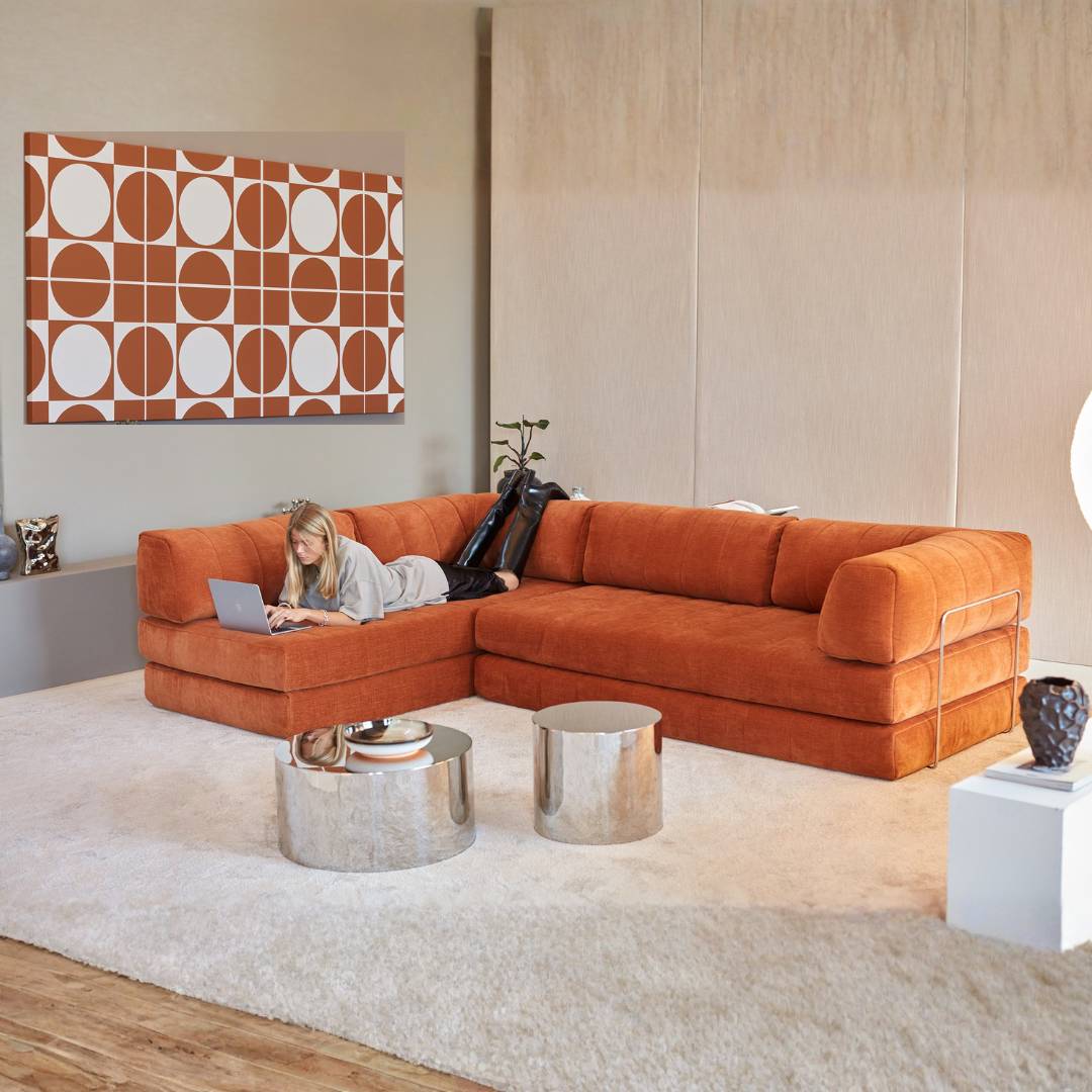 Innovation Living Cozy Pad l-vorm slaapbank