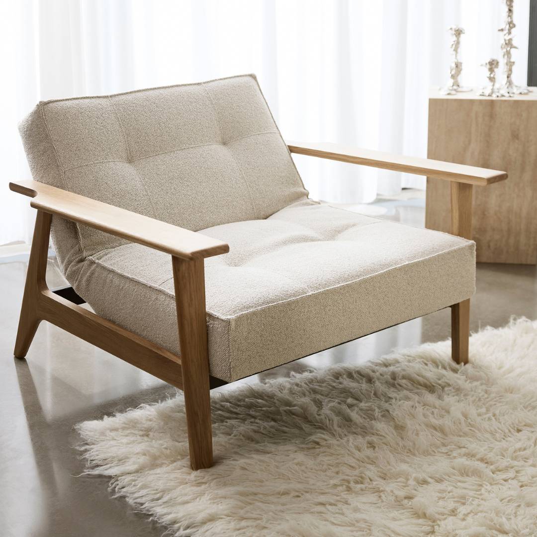 Innovation Living Slaapbank Splitback Frej Lacquered Oak