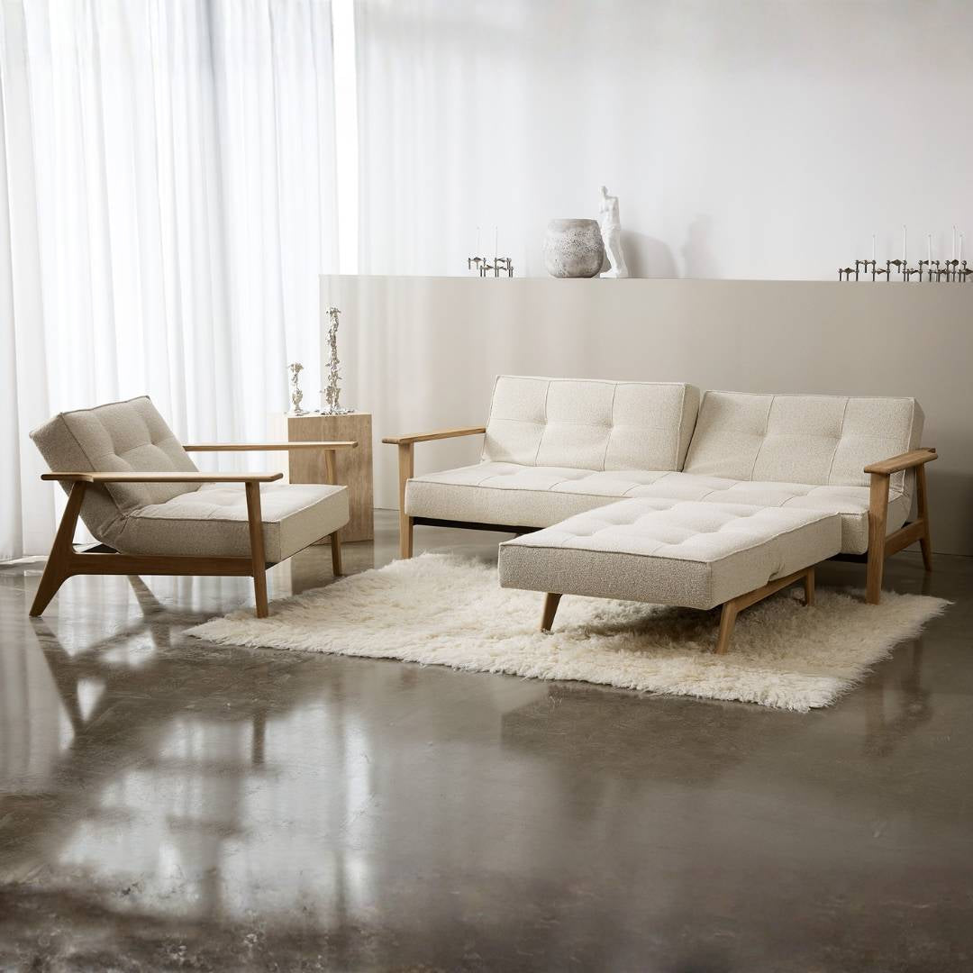 Innovation Living Slaapbank Splitback Frej Lacquered Oak