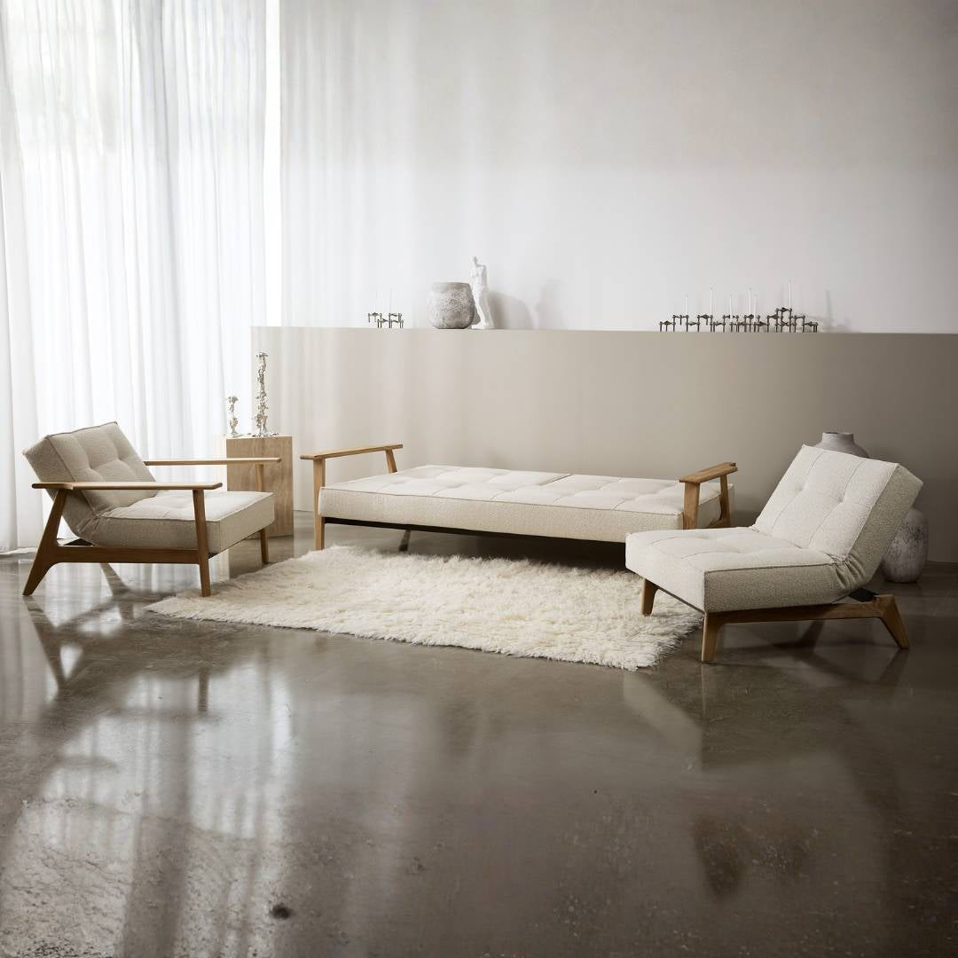 Innovation Living Slaapbank Splitback Frej Lacquered Oak