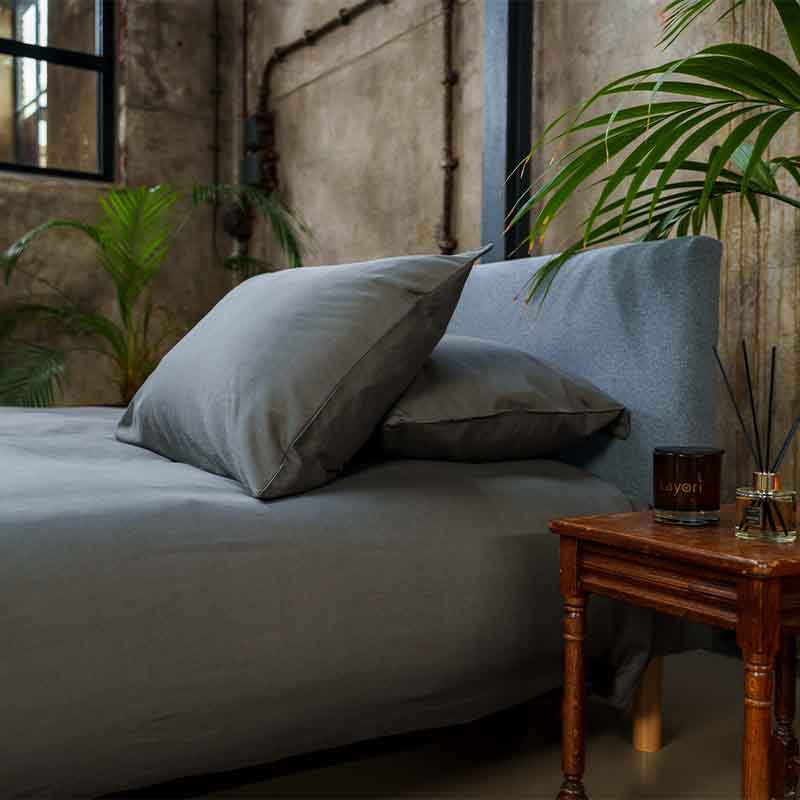 Kayori Kussensloop Edo 60 x 70 - Antraciet