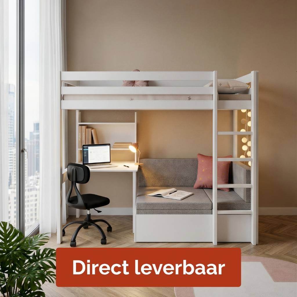 Voorraaddeal LIFETIME Kidsrooms Hoogslaper Elements Study & Relax