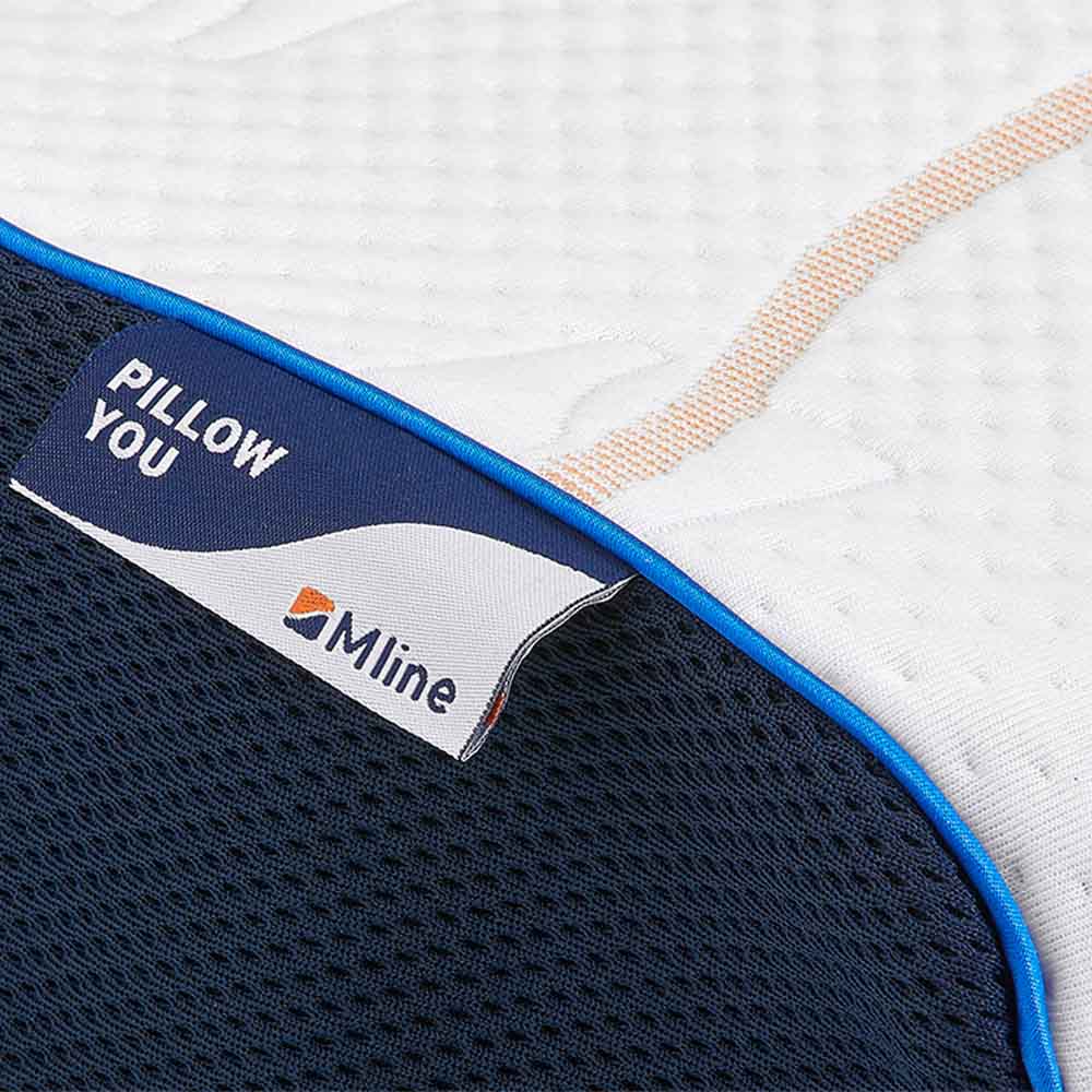 M line Pillow You Blauw