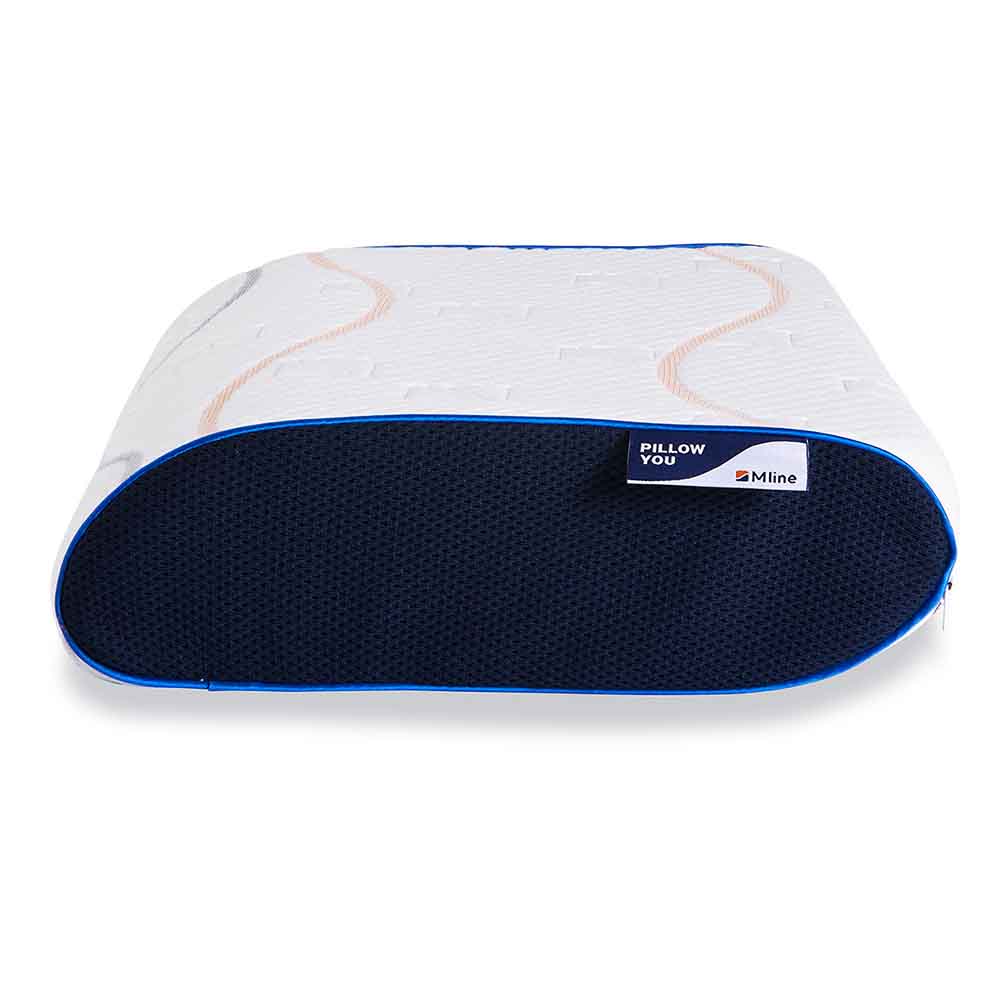 M line Pillow You Blauw