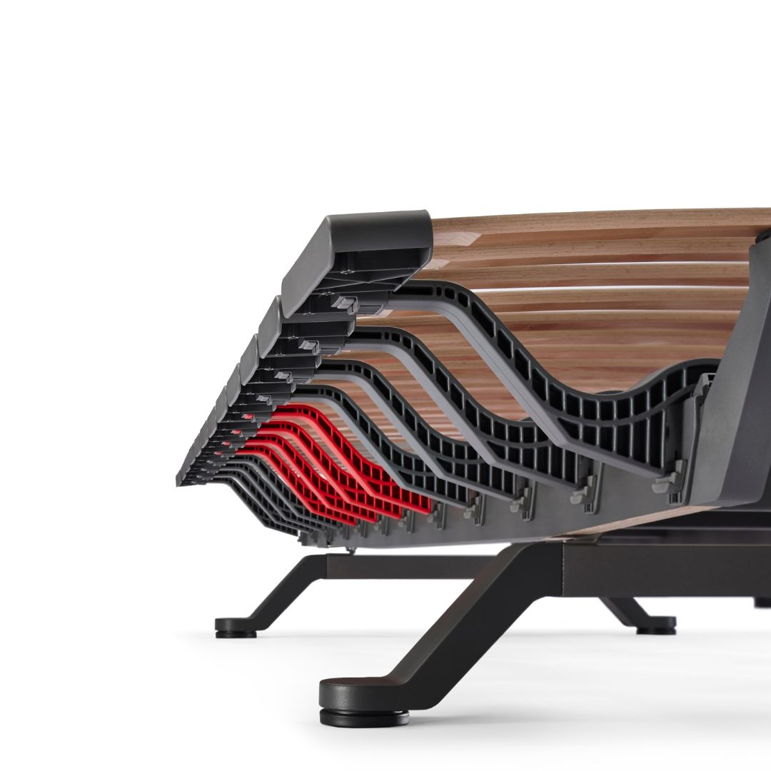 Showmodel lattenbodem Swissflex Uni 20 Bridge_05 op poten - 90 x 200 cm