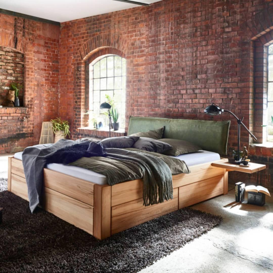 Tjornbo Easy Sleep met laden en gestoffeerd hoofdbord
