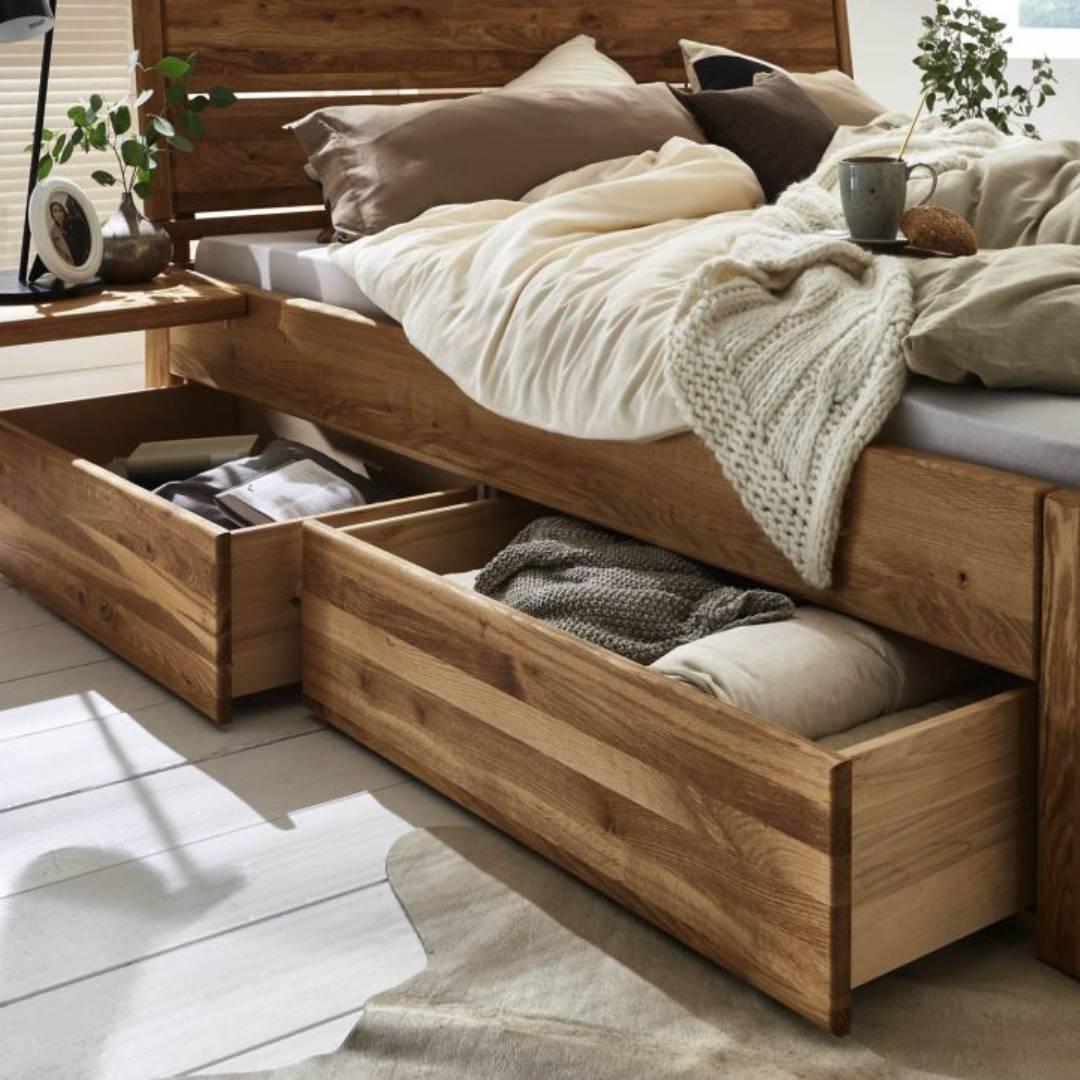 Tjornbo Easy Sleep met laden en houten hoofdbord