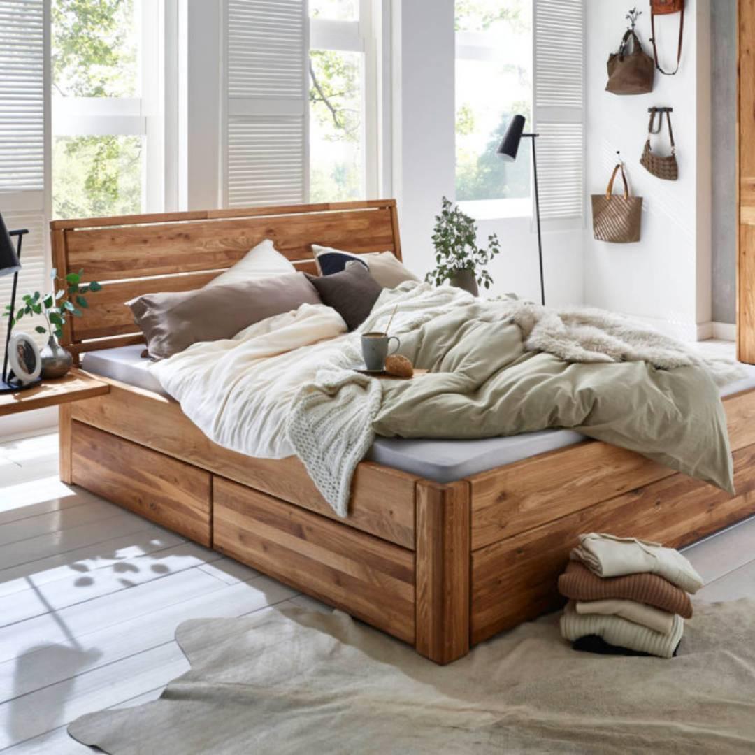 Tjornbo Easy Sleep met laden en houten hoofdbord