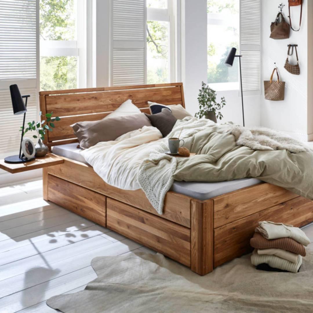 Tjornbo Easy Sleep met laden en houten hoofdbord