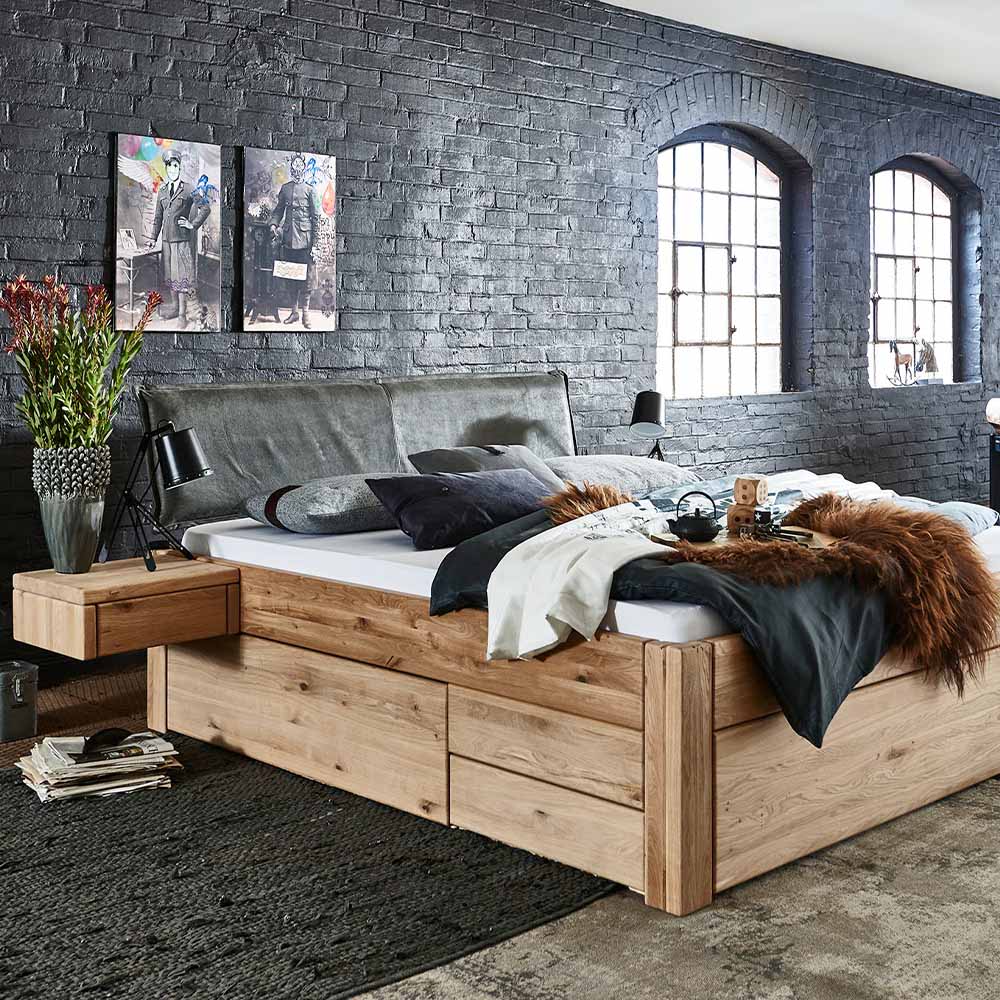 Tjornbo Easy Sleep met laden en gestoffeerd hoofdbord