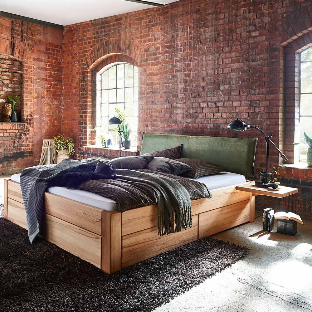 Tjornbo Easy Sleep met laden en gestoffeerd hoofdbord