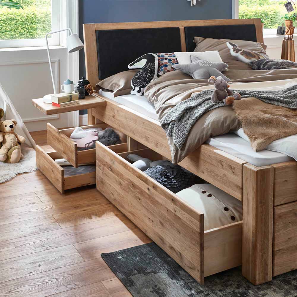 Tjornbo Easy Sleep met laden en gestoffeerd hoofdbord