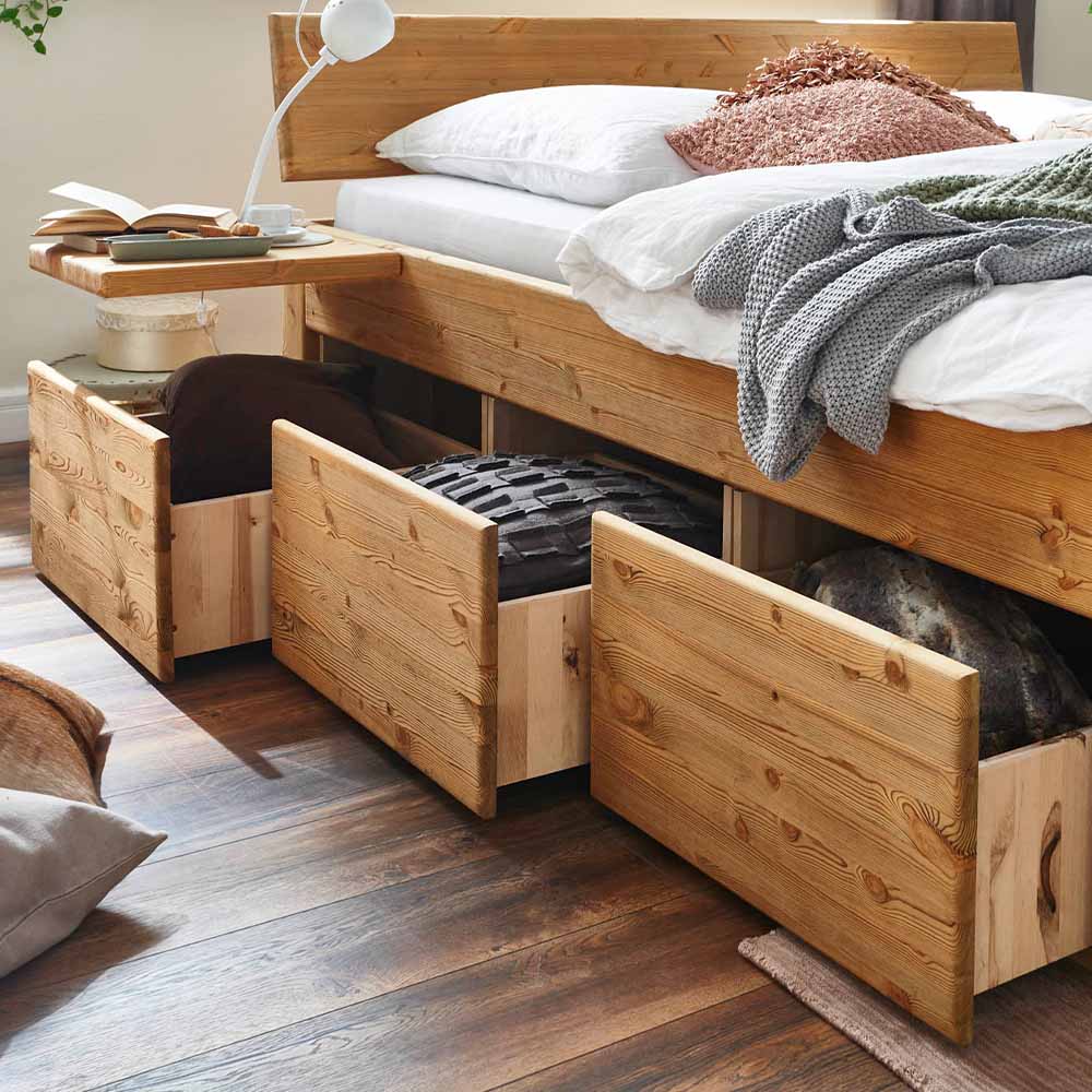 Tjornbo Easy Sleep met laden en houten hoofdbord