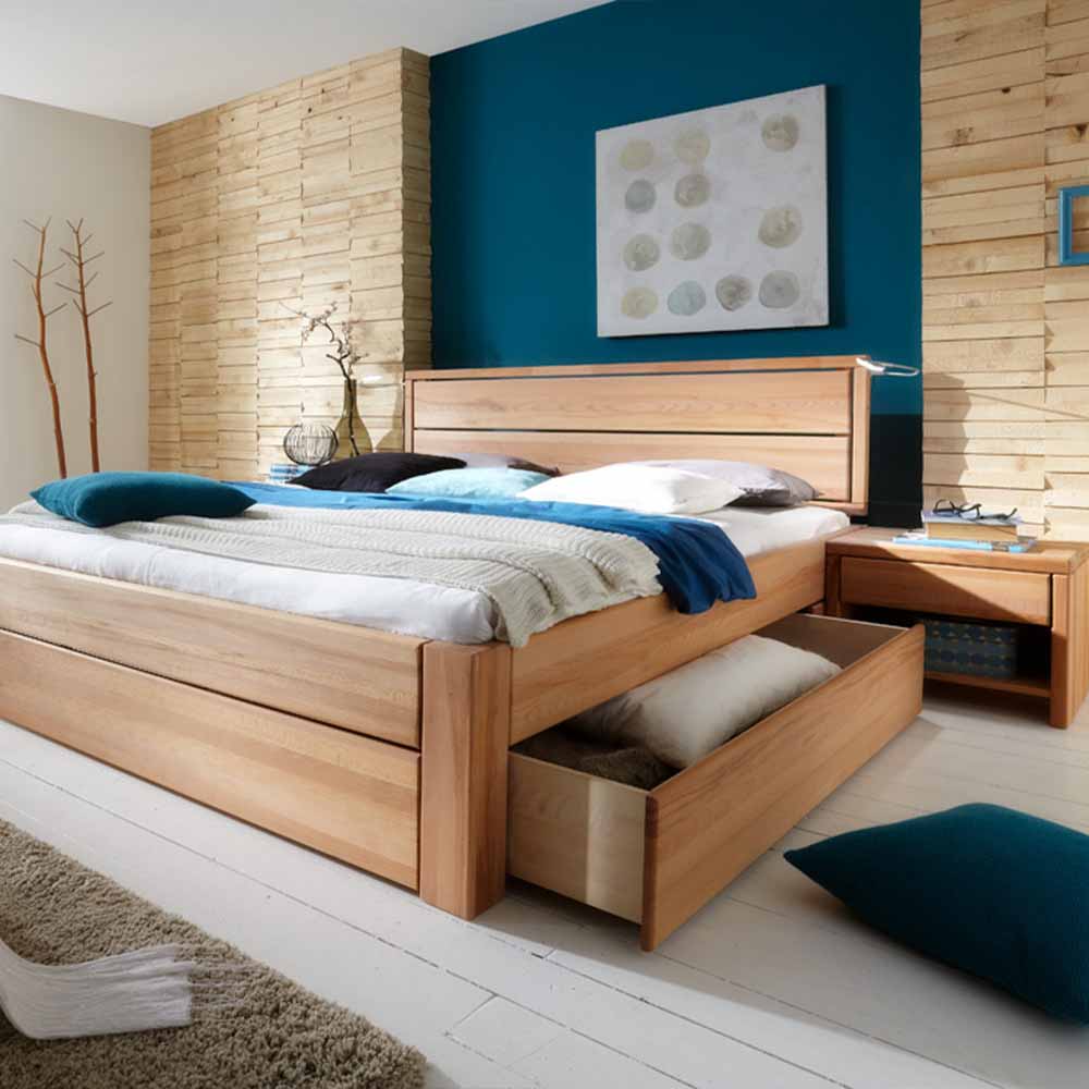 Tjornbo Easy Sleep met laden en houten hoofdbord