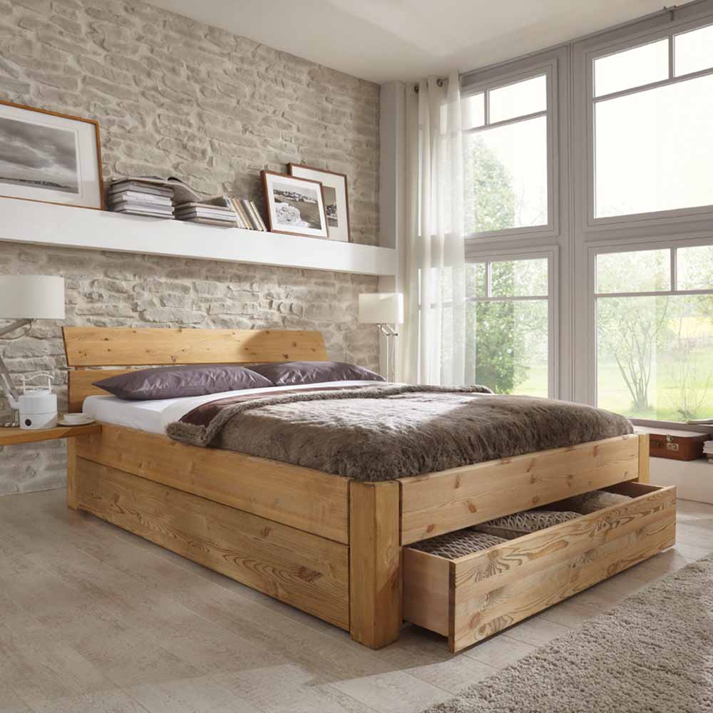 Tjornbo Easy Sleep met laden en houten hoofdbord