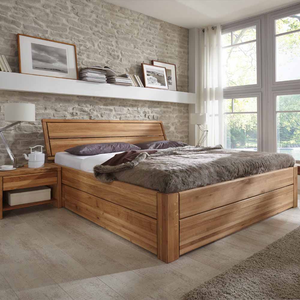 Tjornbo Easy Sleep met laden en houten hoofdbord