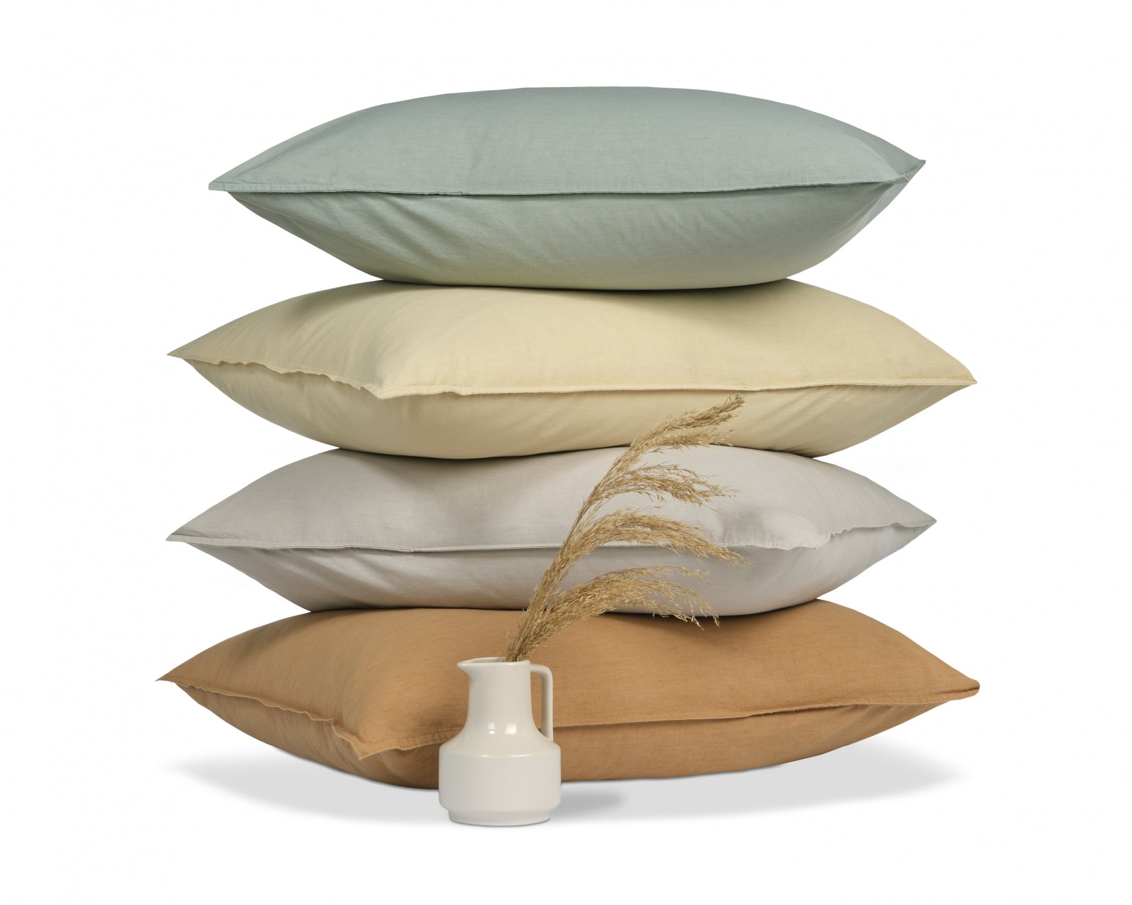 Vandyck Dekbedovertrek Washed Cotton Smoke Green
