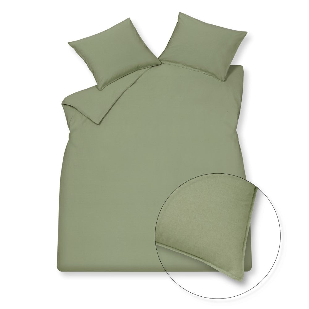 Vandyck Dekbedovertrek Washed Cotton Smoke Green