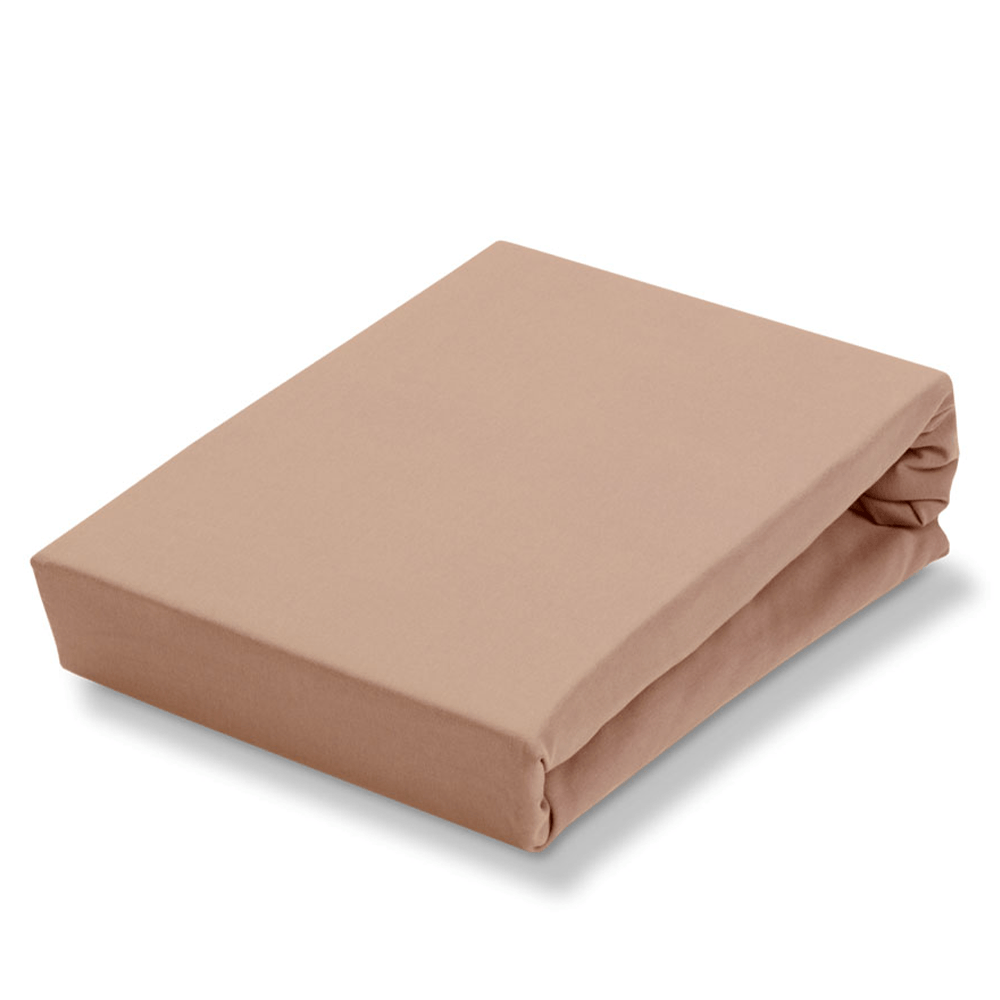 Vandyck hoeslaken Jersey Supreme Praline - 80-100 x 200-220 cm