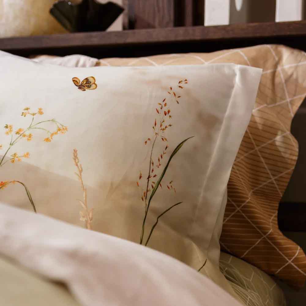 Vandyck Dekbedovertrek Butterflies Light Olive