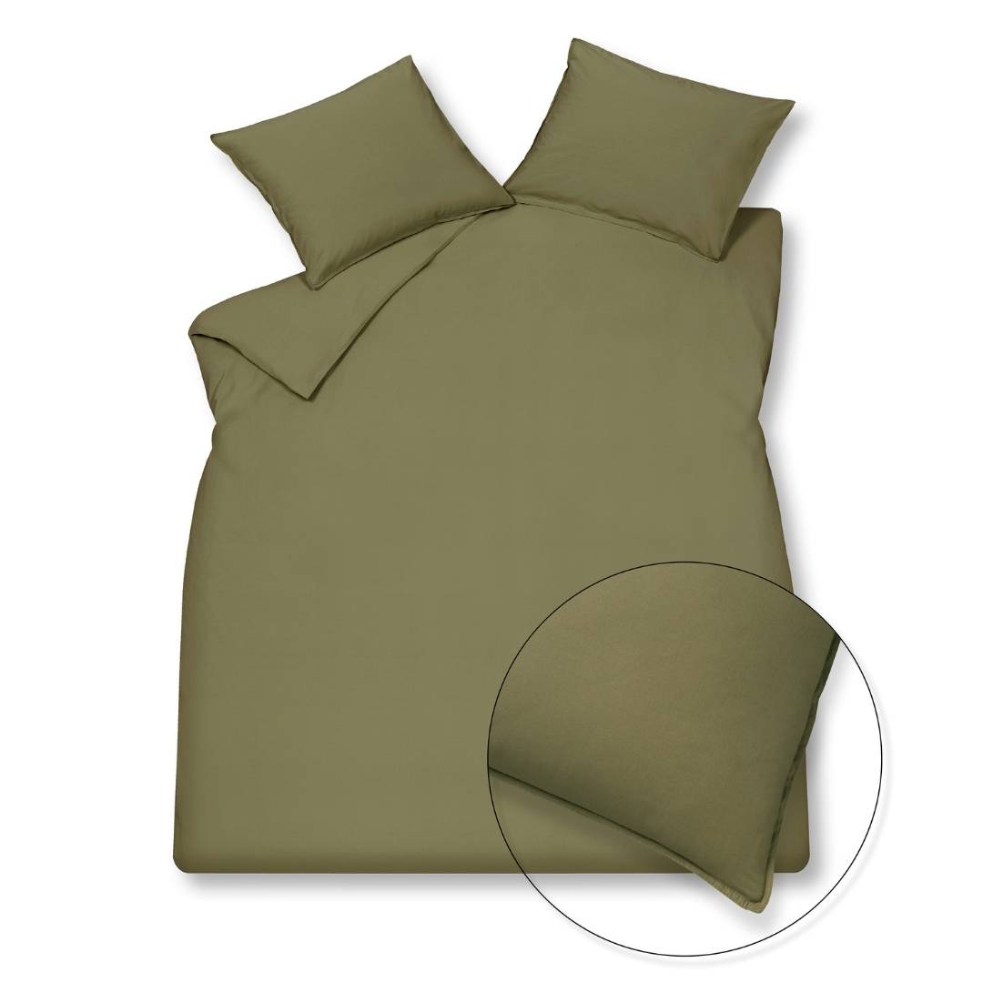 Vandyck Dekbedovertrek Washed Cotton Martini Olive