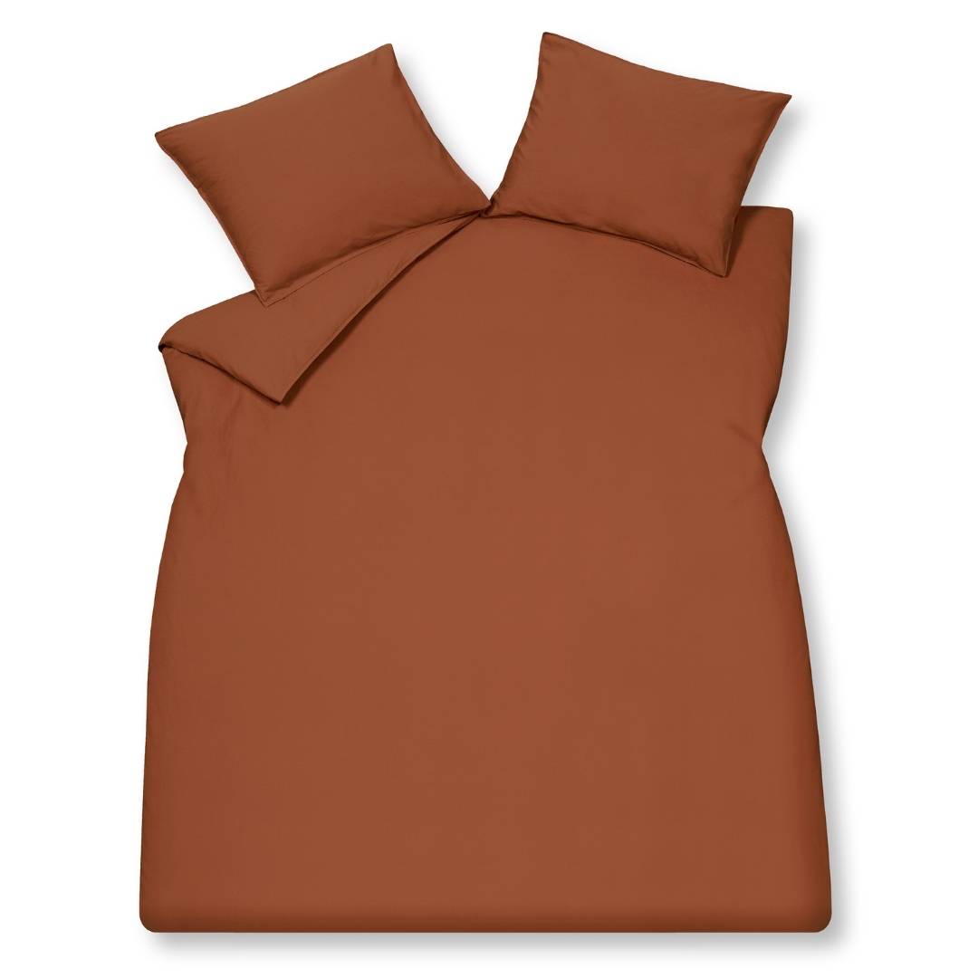 Vandyck Dekbedovertrek Washed Cotton Rusty Brown