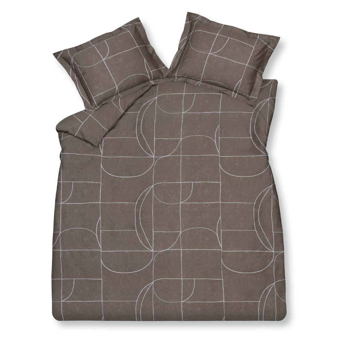 Vandyck Dekbedovertrek Puzzle Espresso