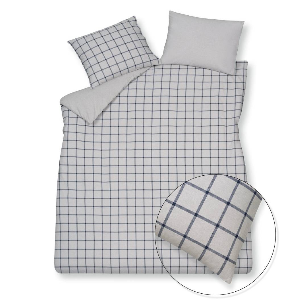 Vandyck Dekbedovertrek Flanel Dundee Blue Ink