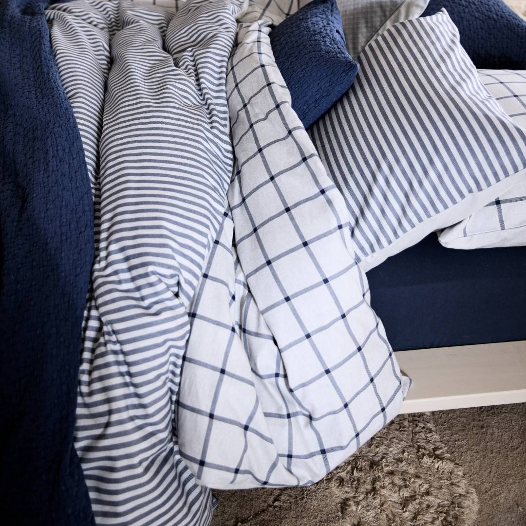 Vandyck Dekbedovertrek Flanel Dundee Blue Ink