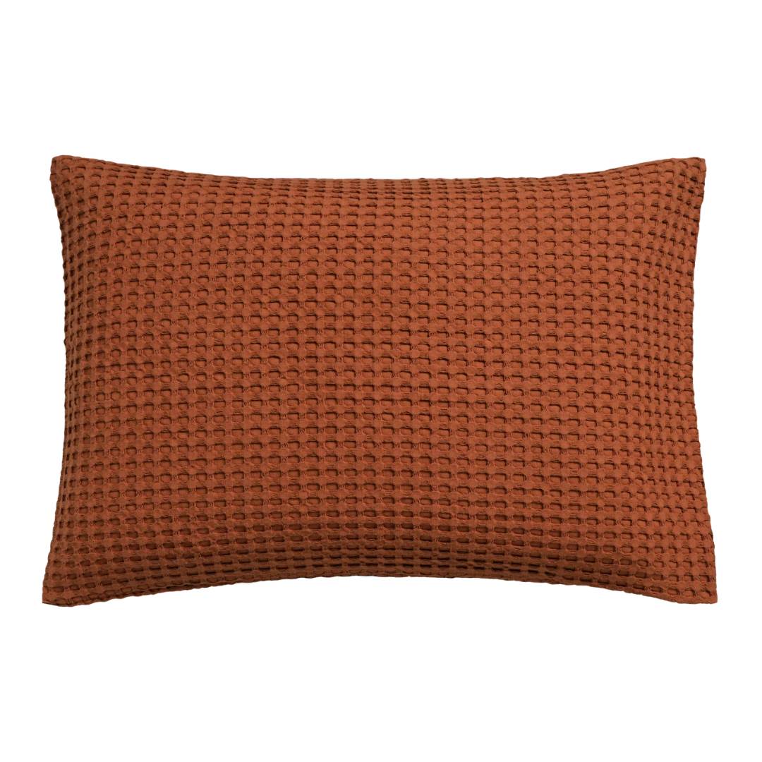 Vandyck Home Pique Wafel Kussensloop Rusty Brown 40 x 55 cm