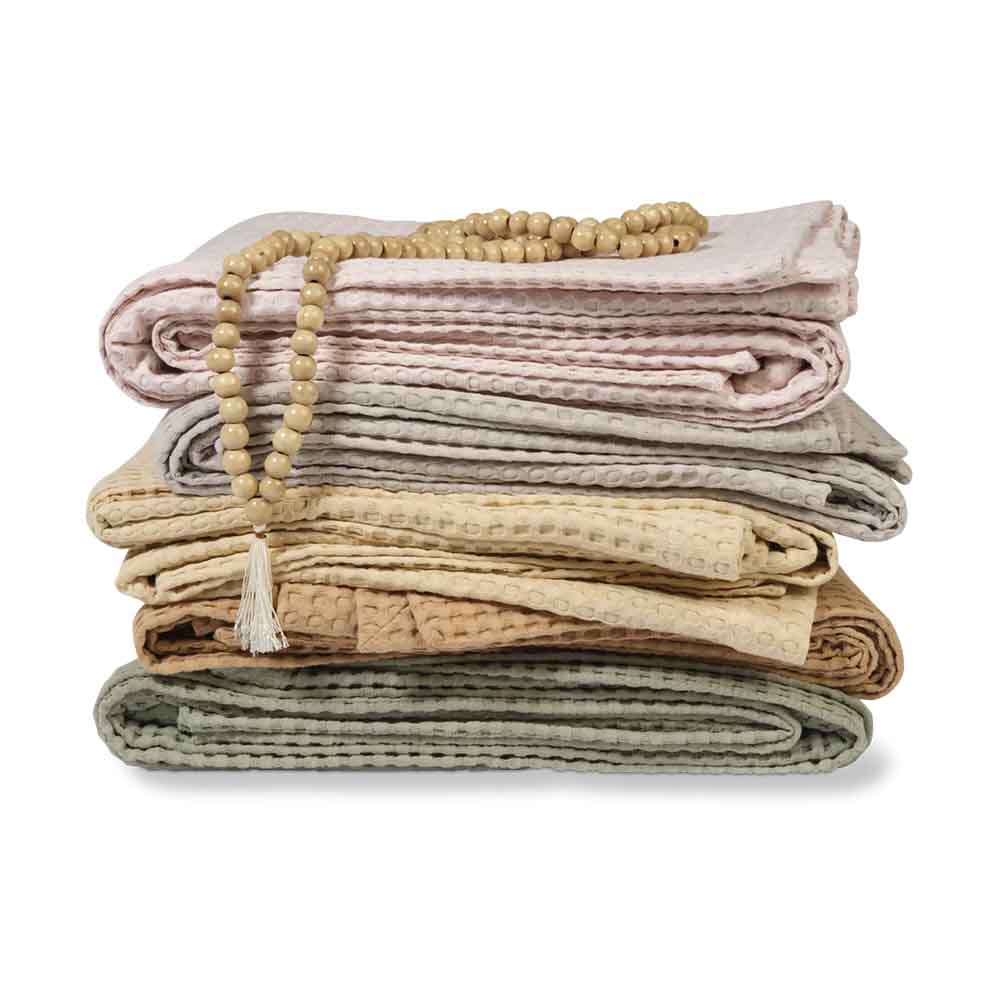 Vandyck Home Pique Wafeldeken Cream Tan