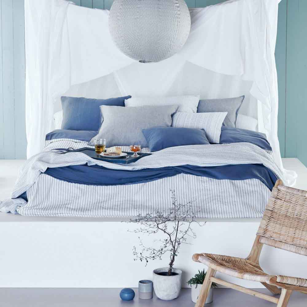 Vandyck Pure 31 Wafel Bedsprei Faded Denim 180 x 260 cm