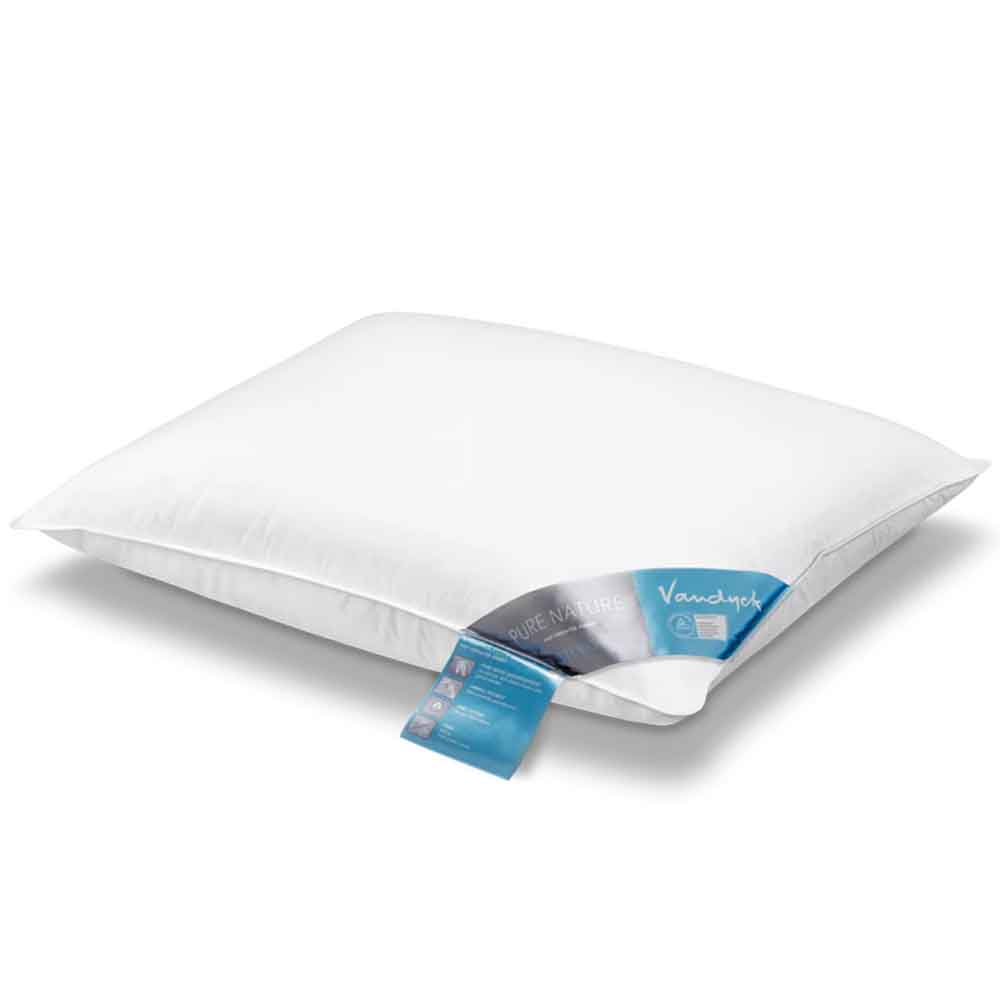 Vandyck Pure Nature Stevig Blauw Label hoofdkussen