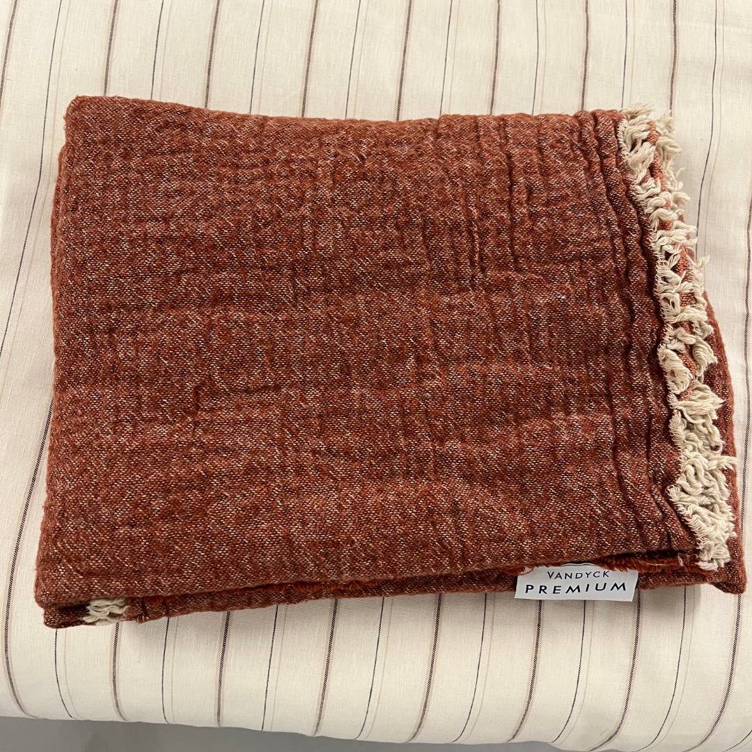 Vandyck Home 81 Rusty Brown Plaid 130 x 220 cm
